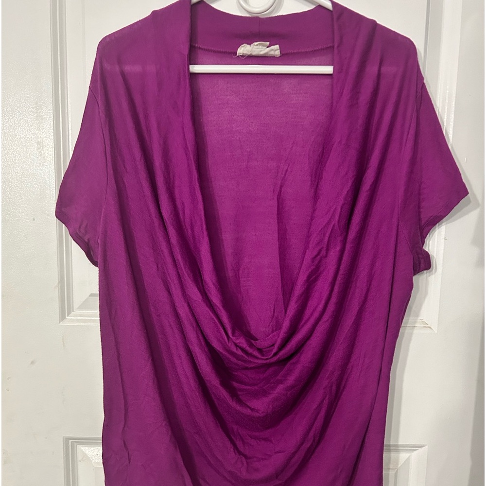 Purple pull over shirt